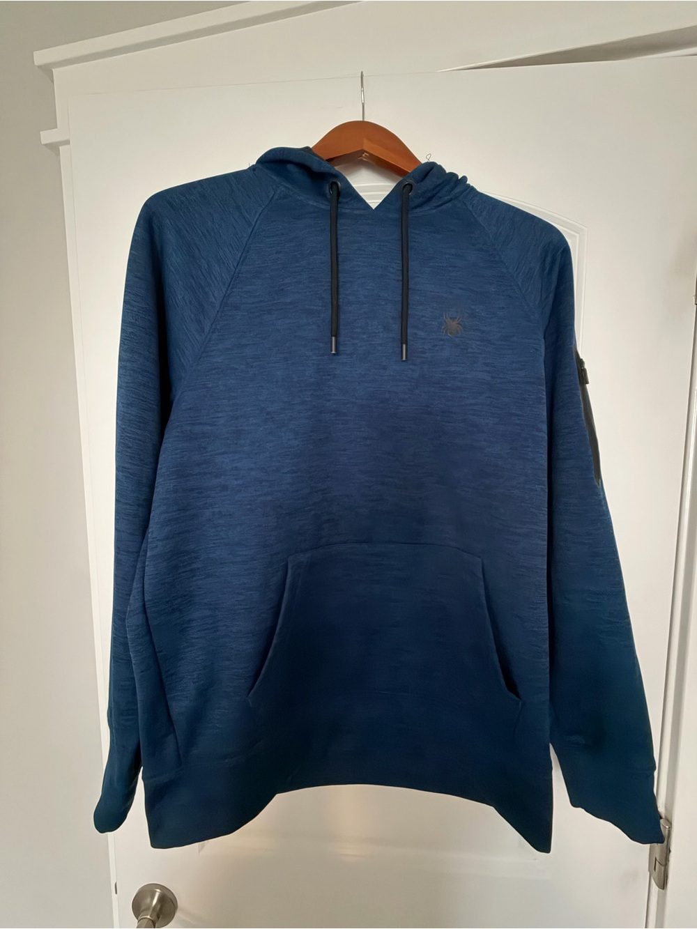 Spyder Men's Deep Blue Hooded Pullover Sweatshirt